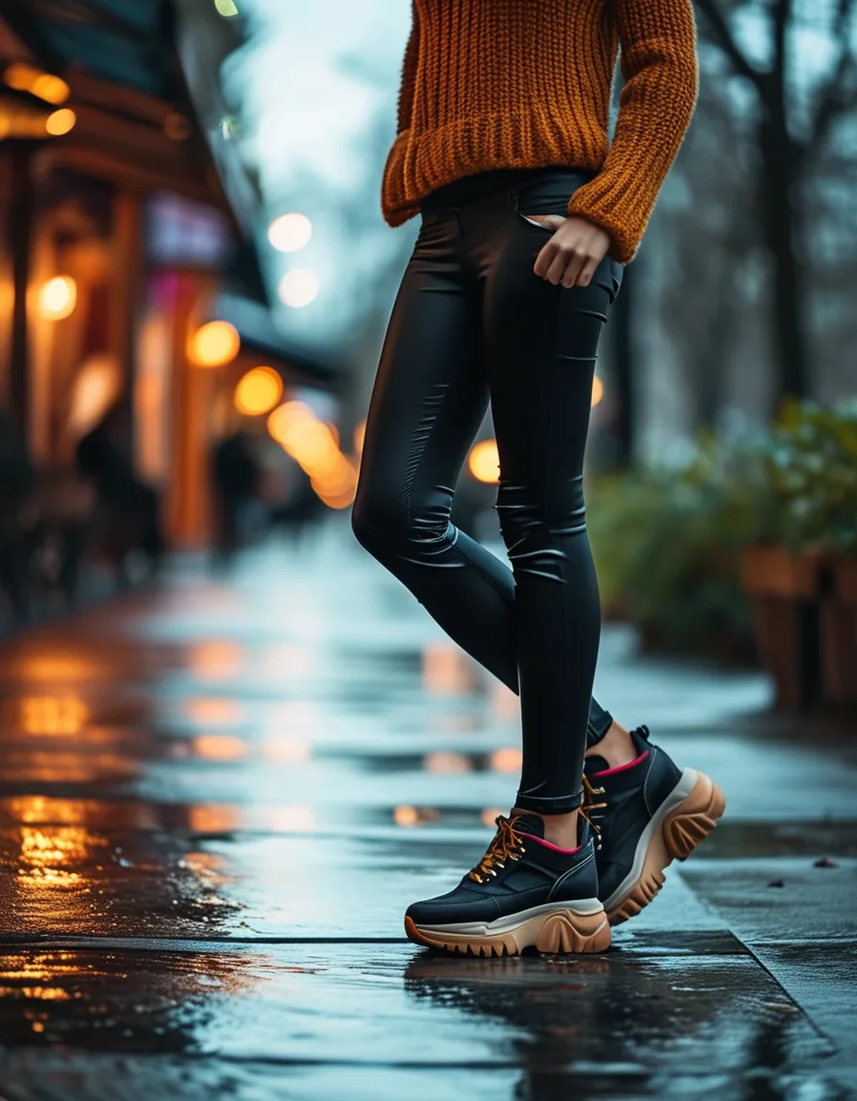 Flare Leggings and Wet Sidewalks: How to Keep the Hem Off the Ground